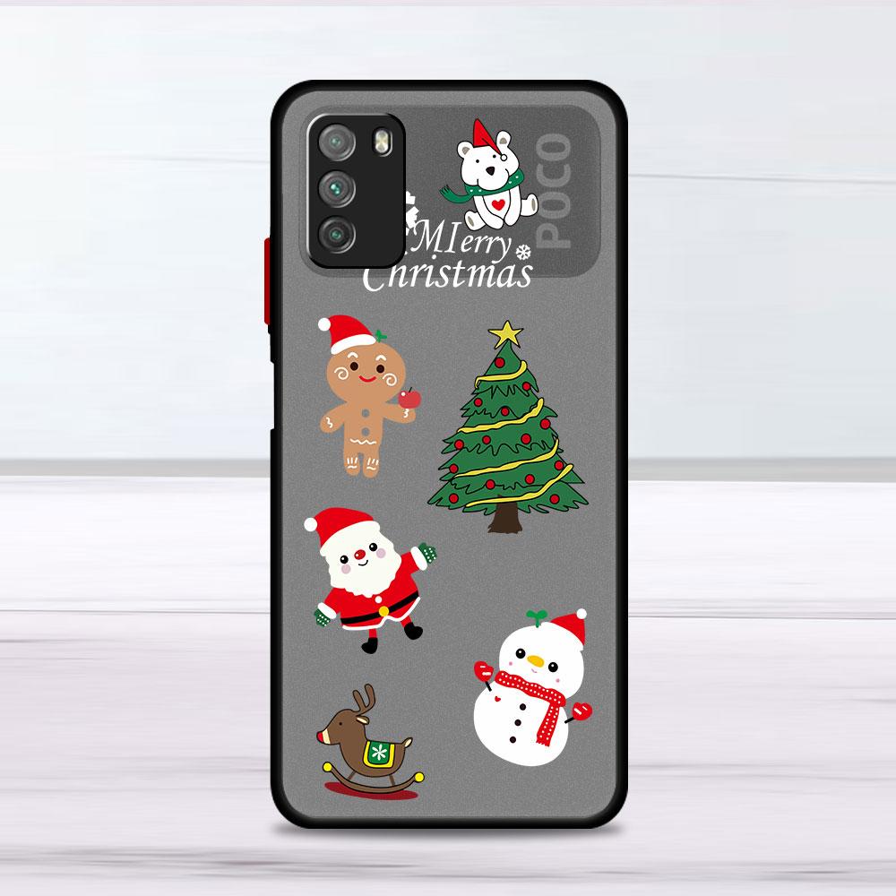 Christmas Doll Deer Case For Xiaomi Mi Poco X3 NFC M3 11 10 12 9T 11T 10T Pro Note 10 Lite Matte Hard Phone Covers