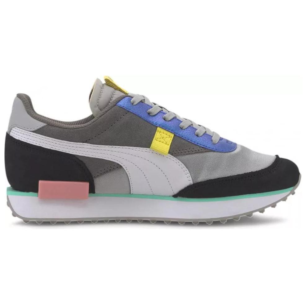 Puma Future Rider Synthetic Leather Versatile Comfortable Low-Top Lifestyle Casual Shoes Women Sneaker White Gray Blue 372893-02