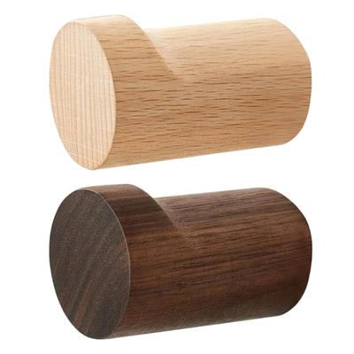 6Pcs Natural Wood Wall Mounted Hook Handmade Smooth Surfaces Hook Load Sturdy Home Organization