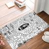 Science Theme Door Mat E=mc² Scientific Elements Non-slip Entrance Rug for Home Decor Living Room Bedroom Nerds Collection