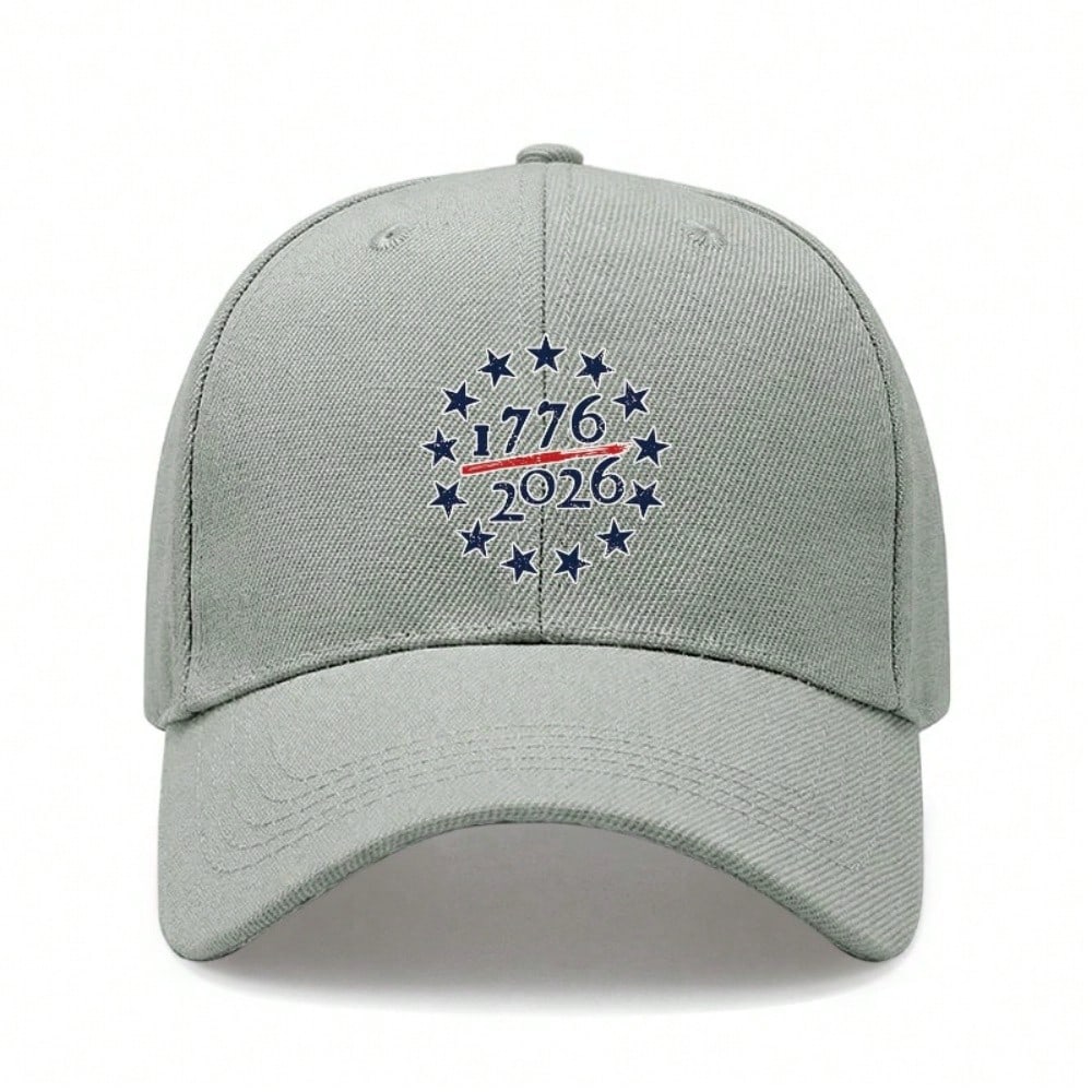[Patriotic Baseball Cap] 2026 USA Patriotic Print Polyester Adjustable Breathable Curved Brim Cap For July 4Th Independence Day Memorial Day