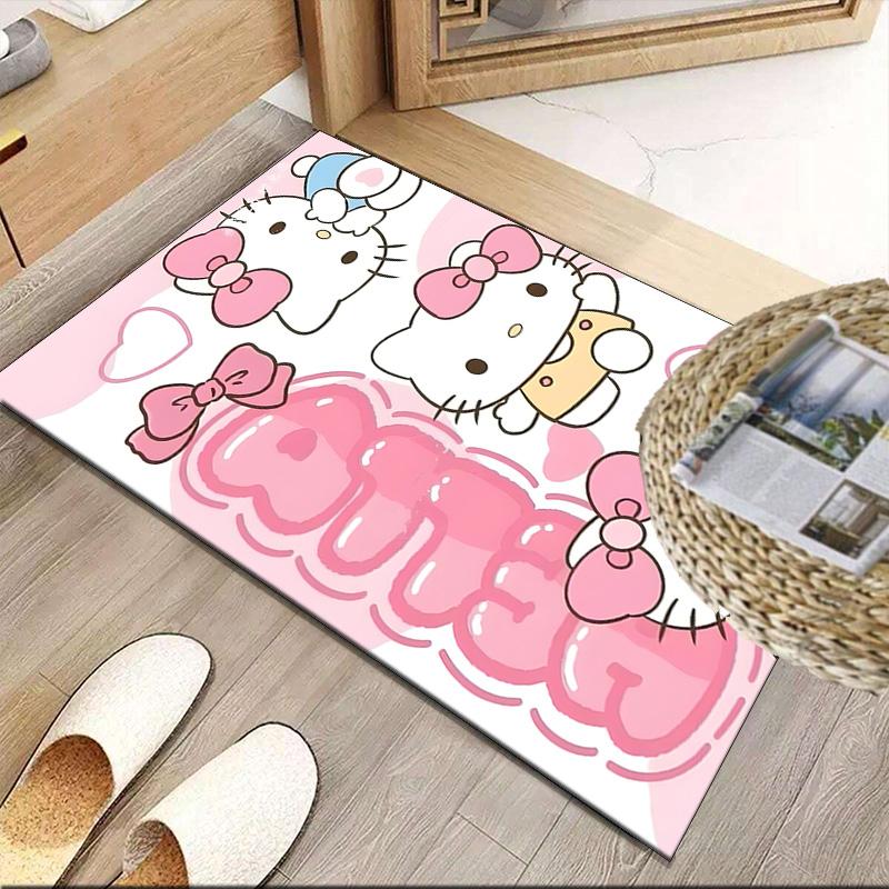 Pink Kitty Birthday Party  Carpet, Kitchen Rugs, Yoga Mat, Non-Slip Mats, Rug for Bathroom, Living Room bedroom, Camping Rugs Christmas Gift