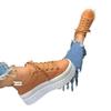 European and American foreign trade new single shoes thick sole large size lace-up little white shoes women's muffin bottom sports wind solid color 