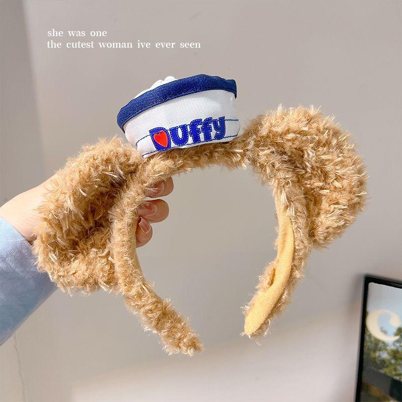 Doll Duffy Bear Headband Cute Sailor Navy Hat Amusement Park Photo Clock In Headband Hair Accessories