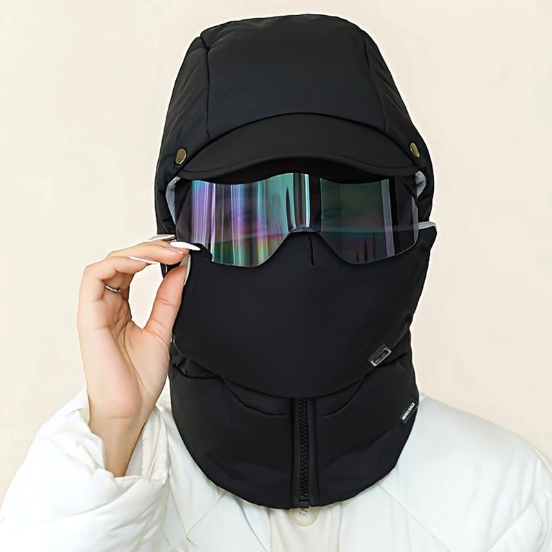 

Winter Goggles Design Riding Hat Fleece Lining Waterproof Cold Weather Protection Comfortable Multi-Color чорний
