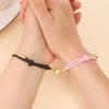 Gold Heart Magnet Milan Couple Bracelet Set Unisex Matching Bangles Jewelry