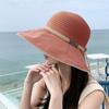 Summer Ladies Bucket Hat With Sunshade And Polyester Material For Travel Use