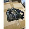 Maschera Facciale Mezza Faccia in Acciaio con Doppia Cinghia V1, Maschera Protettiva Tattica Camo per CS Airsoft Wargame Allenamento