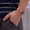 Ikuinen Pure Copper Magnetic Bracelet 15mm Wide Adjustable Cuff Bracelet &Bangle for Men Magnetic Therapy Bracelet Male