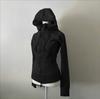 2KWEIRD Black Lamb Wool Double Zipper Hoodies Women's Clothes Slim Waist Hooded Vintage Y2k Coats Ropa Mujer Casual Fashion Sweatshirts