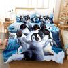South Pole Adorable Lovely Penguin Soft Duvet Cover Sets,3D Print,Carton Series,Children's Bedrom Beding Set,10% High Quality, Ful,Twin