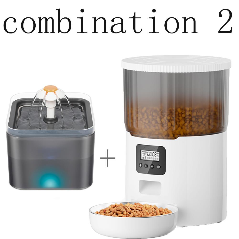 For 4L Pet Feeder  Automatic Dog Food Dispenser Smart Cat Feeder 2L Cat Automatic Drinking Fountain Dog Water Feeder