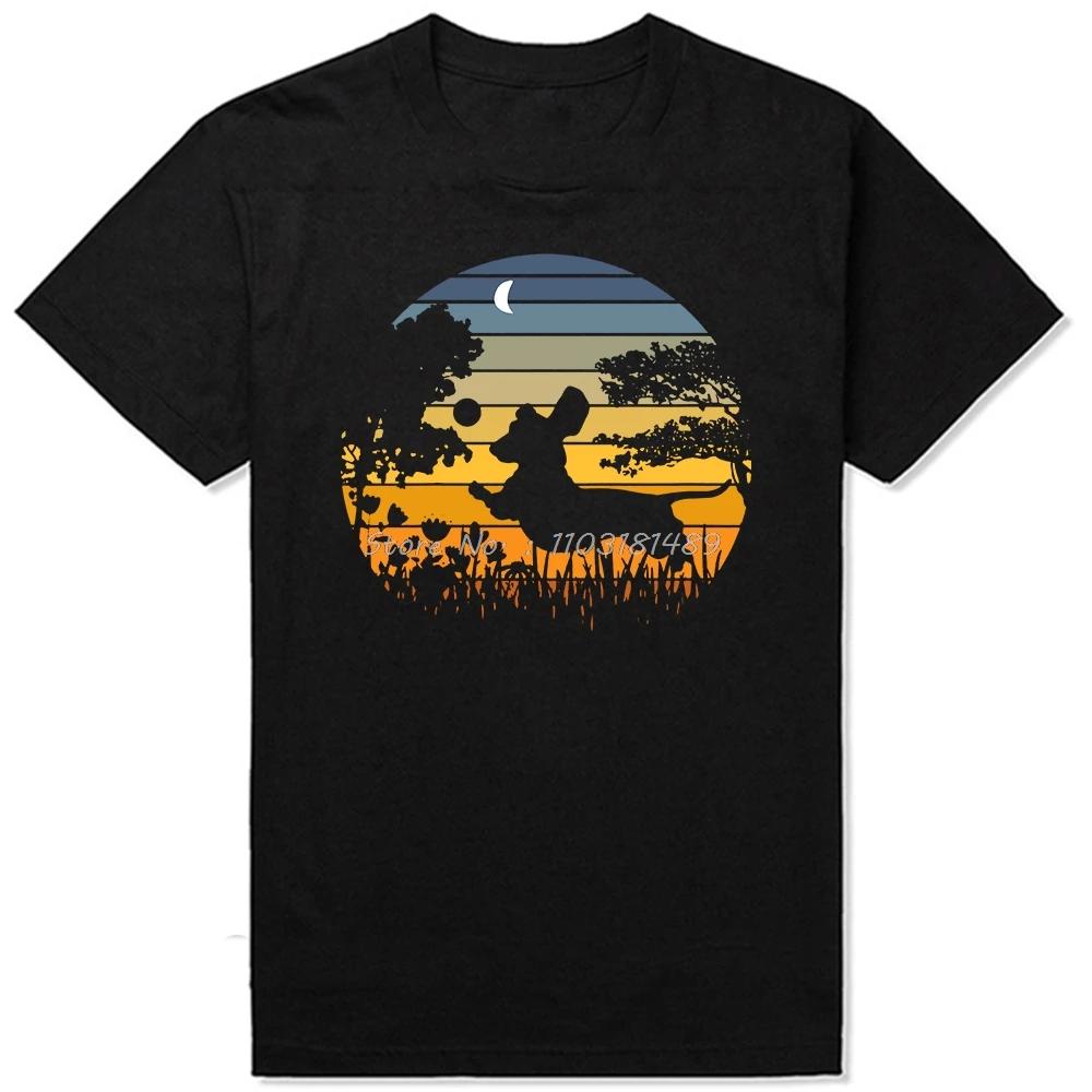 

Винтажные футболки с изображением собаки таксы в стиле ретро, летний стиль, графическая уличная одежда, короткий рукав, подарки на день рождения, футболка, мужская одежда XL