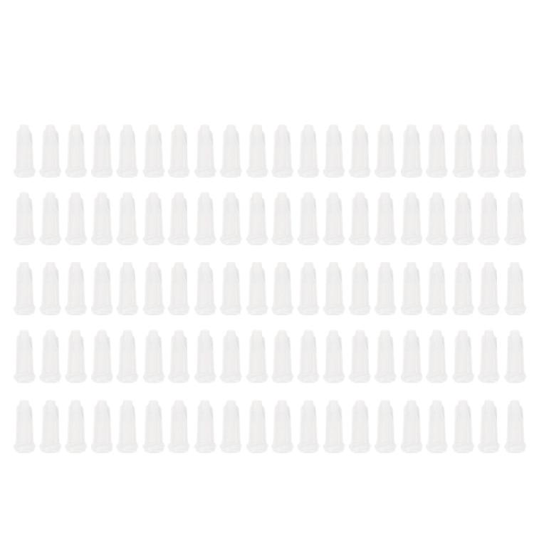 

Pack Of 100 Dispensing Plugs For Syringes Applications Offering External Thread Design In Black White Orange Color For Various Use білий