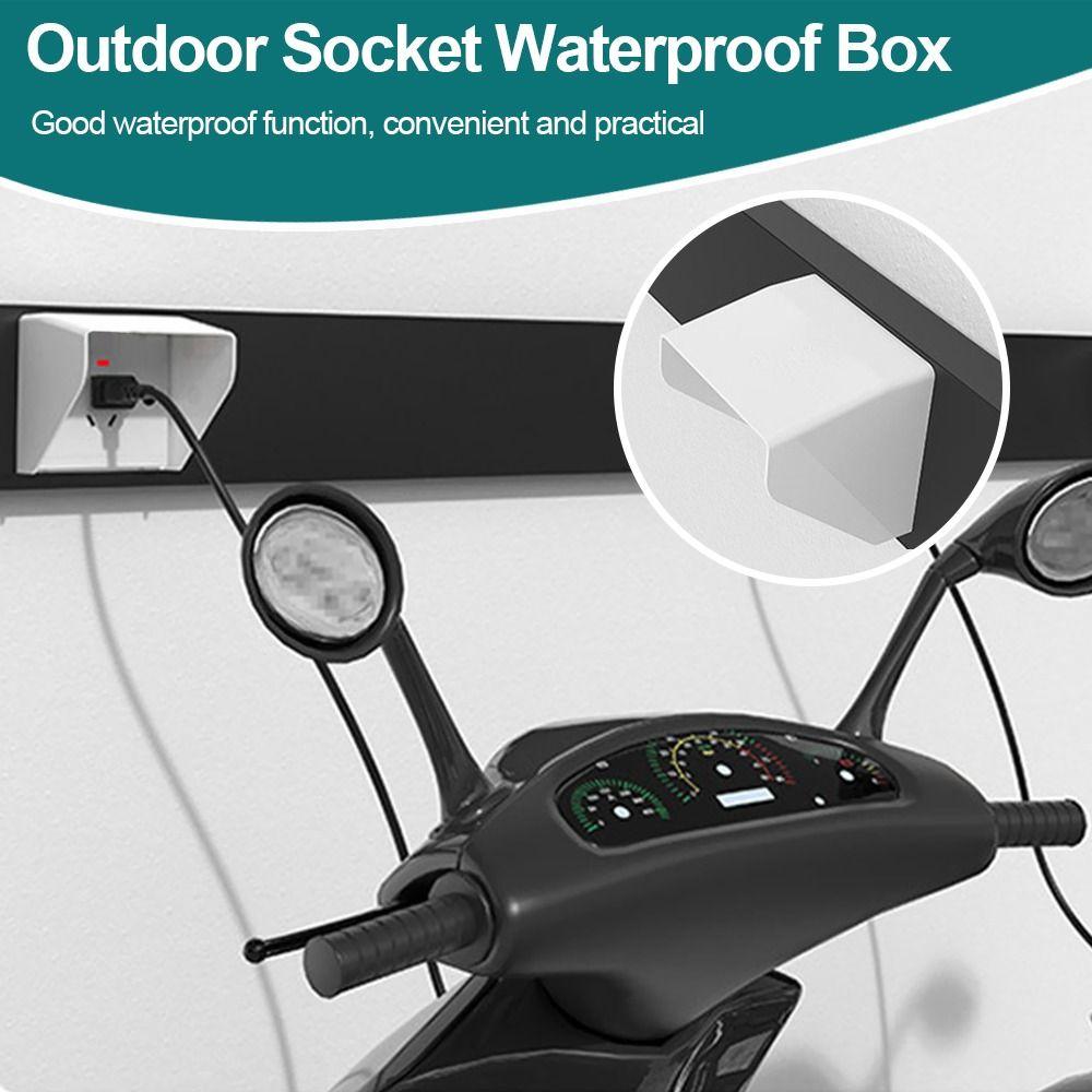 White Socket Waterproof Box Plastic Socket Protective Cover New Rainproof Cover  Outdoor