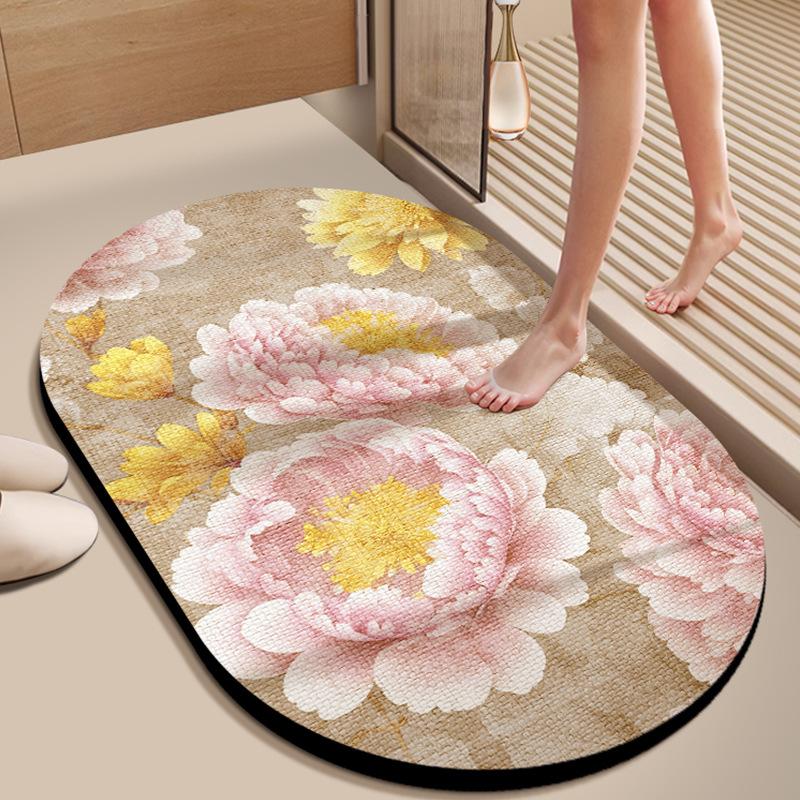 Anti-skid Mats for High-grade Sense Bathroom Bibulous Fast-drying Diatom Mud Mats for Bathroom