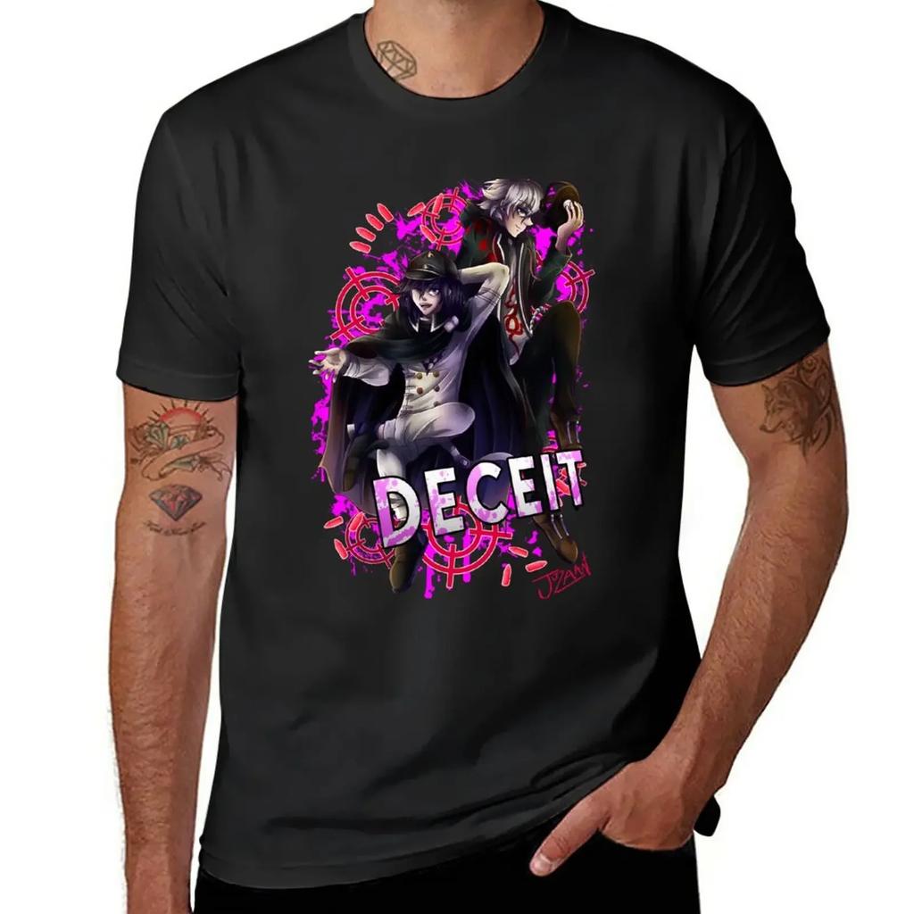 Deceit Danganronpa T-Shirt Summer Tops Customs Clothes for Men