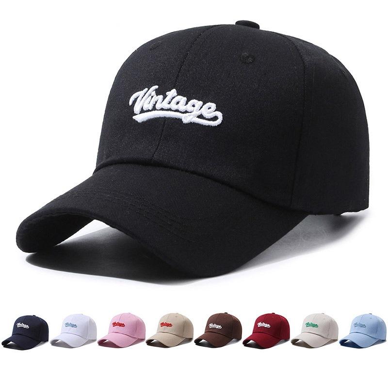 Vintage Embroidery Letter Baseball Cap Outdoor Breathable Peaked Caps Gifts