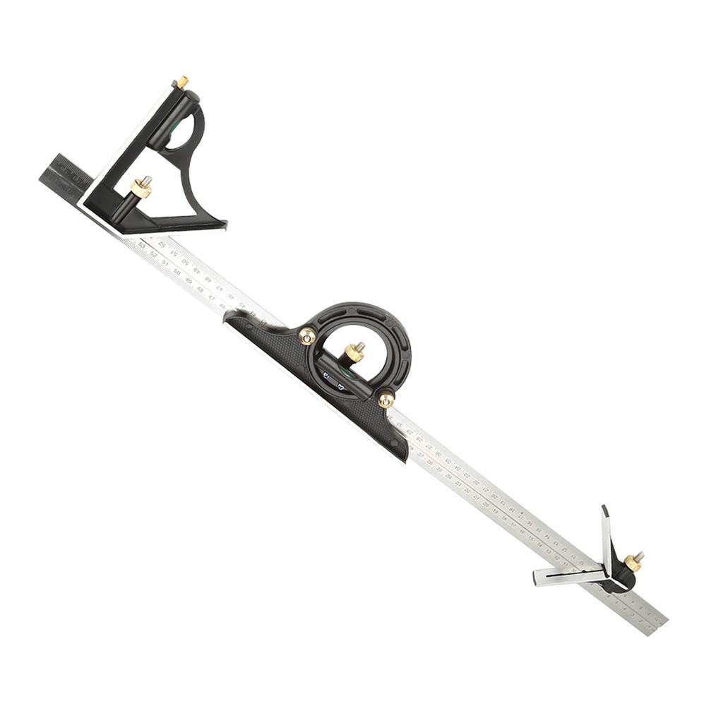 Combination   600mm Stainless Steel Carpenter   Wooden   Right Angle Deletable Engineer Multifunctional Measuring Tool
