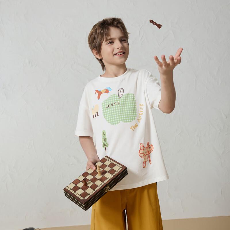 MQD Boys' Cotton Cartoon Short Sleeve T-Shirt