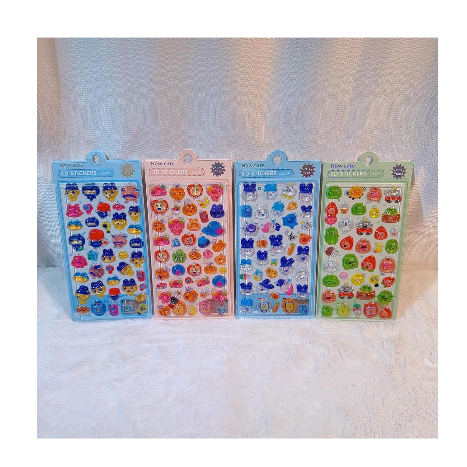 

Same-day shipping 3D stickers three-dimensional cute Tamagotchi Mametchi Memetchi Kuchipatchi Pukupuku reward glitter puffy gift popular present DIY 1