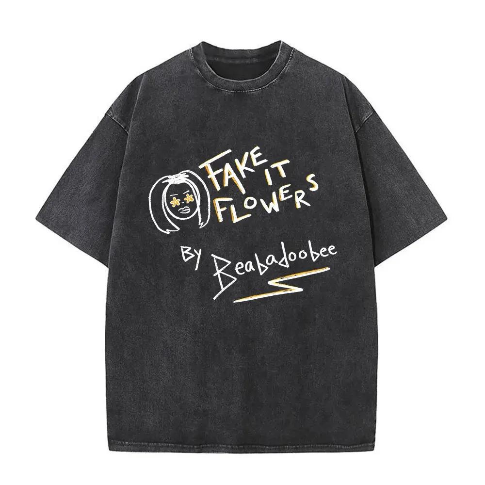 Hot Sale Singer Beabadoobee Graphic Print TShirt Men Women Vintage Washed Cotton Streetwear Fashion Oversize Top Summer New Top