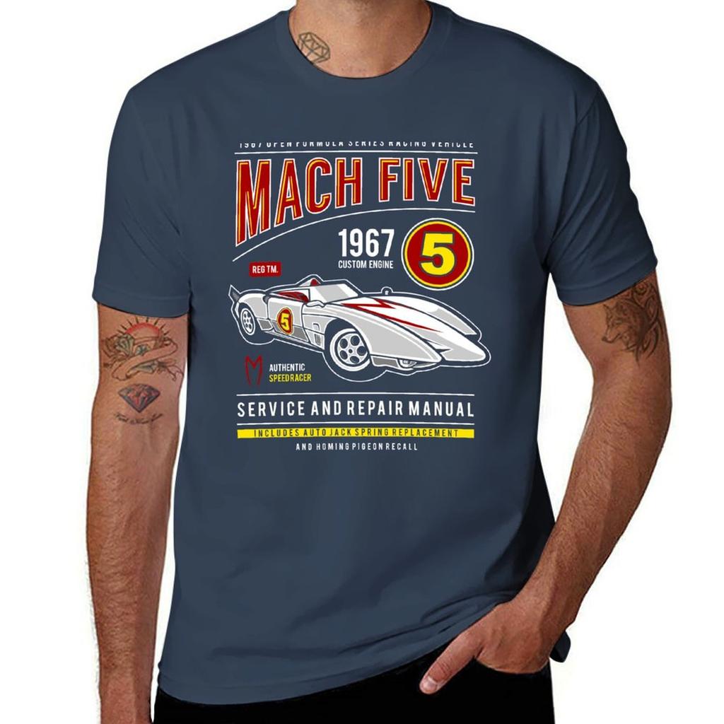 Mach Five Speed Racer T-shirt T Shirt Man Designer Man Tshirt Anime T Shirts Oversize T-shirt