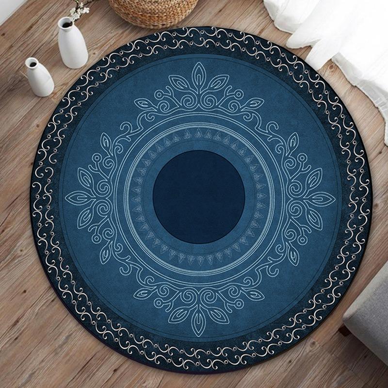 Bohemian Mandala Round Carpet Mat Rug Euro American Stained Glass Floral Medallion Colorful Home Decoration Living Room Bedroom