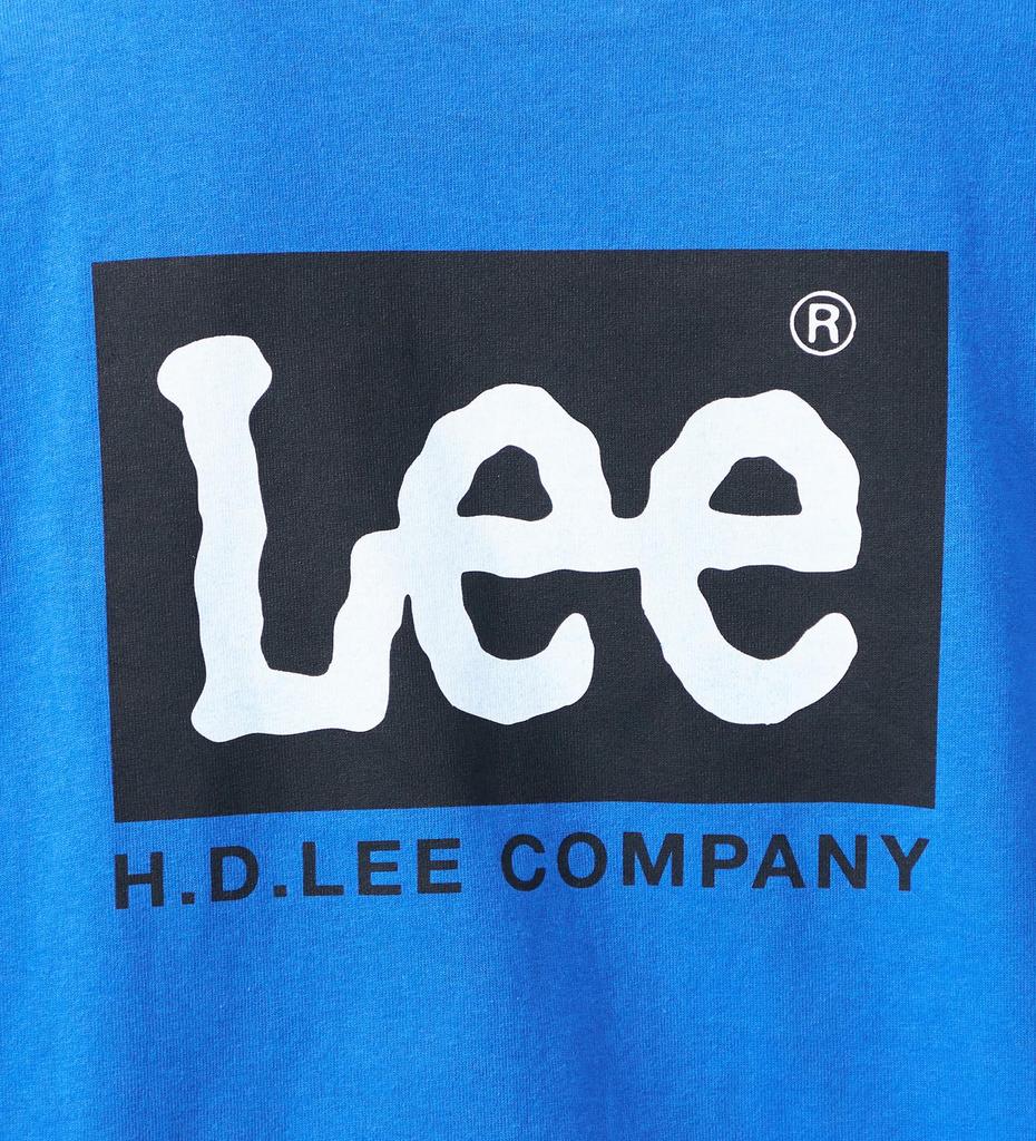 Lee Back Print Logo Short Size S Men's T-Shirt, Sleeve, Blue,