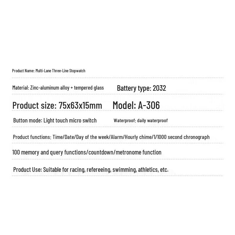 3507 Multi-Function Digital Stopwatch & Timer