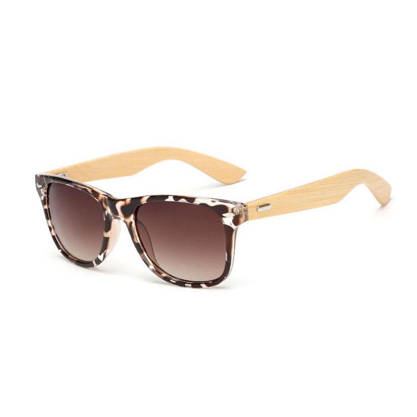 FOENIXSONG Vintage Sunglasses Women Men Bamboo Wood Arm Retro Fashion Sun Glasses Eyewear