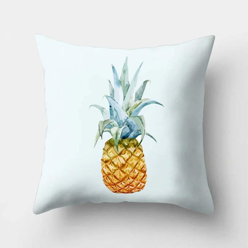 Cover Cushions 45*45cm Polyester Throw Pillow Case Yellow Pineapple Decorative Pillowcase Pillow Cover Kussensloop