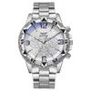 Men's Blue Light Quartz Watch - Casual & Business Style with Large Dial