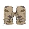 4-8 Years Waterproof Children Skiing Gloves Velvet Liner Warm Winter Warm Gloves Dinosaur Print Windproof Mittens for Girls Boys