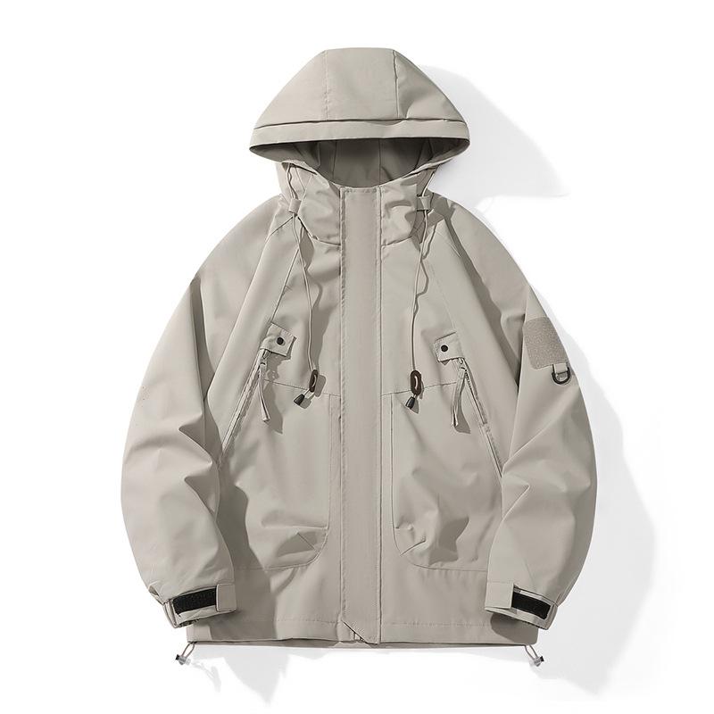 New Outdoor Jacket Long Sleeve Men and Women Spring and Autumn Windproof Single-layer Solid Color Work Clothes Thin Couple Jacket