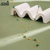 EFFIE QUEEN Collana a Y con Pietra Naturale Turchese Classica Collare da Festa Catena a Y in Argento Puro 925 Collana Minimalista Regalo BQN34