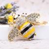 Fashion Pendant Insect Cute Little Bee Alloy Rhinestone Jewelry Car Woman Bag Ring Bag Charm