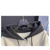 Kontrastfarbener Kapuzenpullover mit Knöpfen, lässiges Sweatshirt