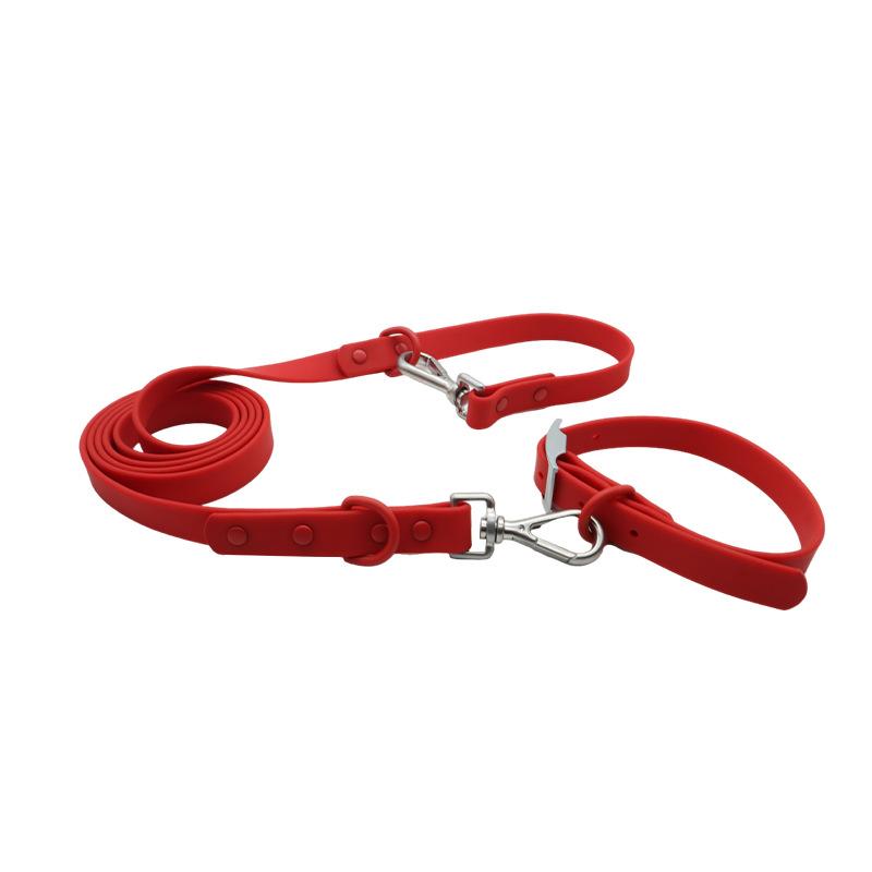 Pet Collar Leashes Set Waterproof Soft Adjustable Pet Collar Dog Leash Outdoor Walk Rope Supplies