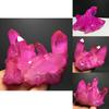 Exquisites Titan Natur Druzy Quarz Cluster Kristall Rot Geode Edelstein Exemplar Dekor Für Elegante Wohnakzente