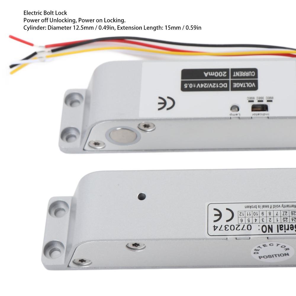 Durable Electric Drop Bolt Lock Secure NC Mode Electric Lock Electronic Bolt Door Lock  Fire Doors