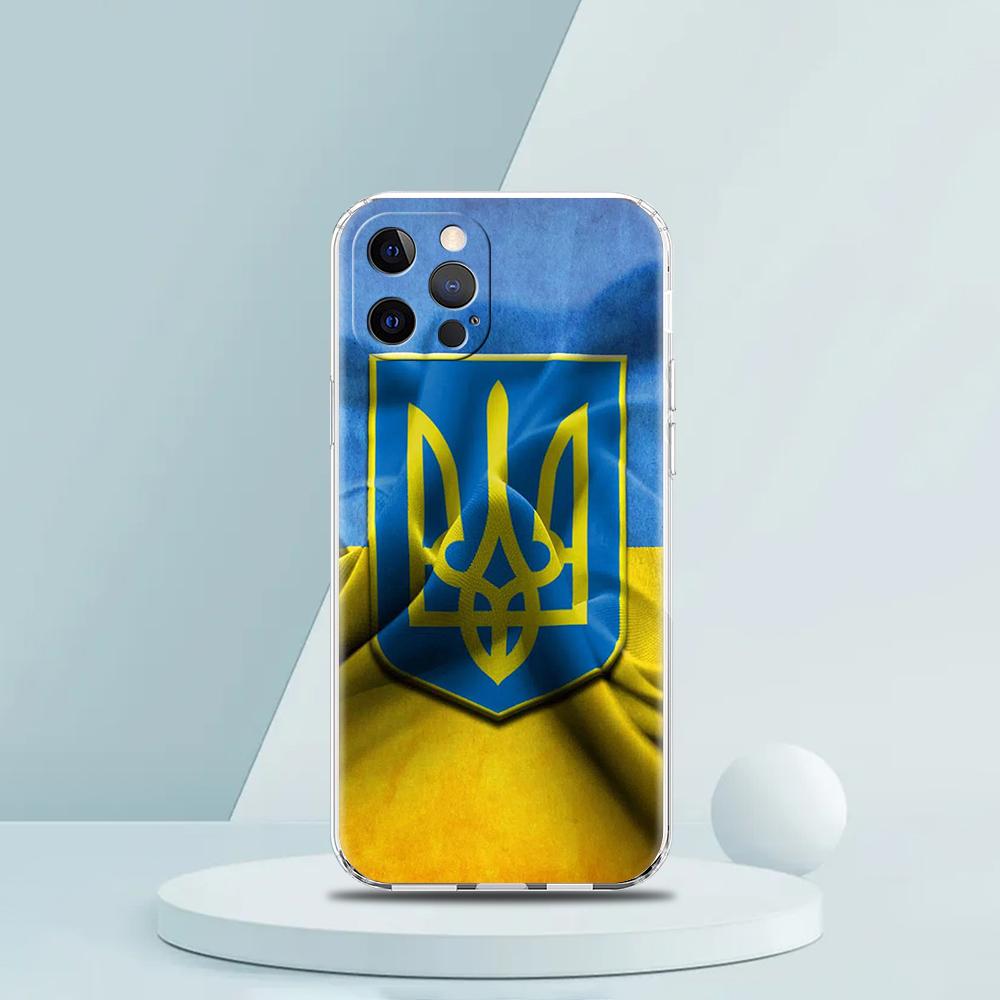 U-Ukraine Flag Phone Case for iPhone 16 15 14 13 12 Pro Max Transparent Soft for iPhone 11 Pro Max 7 8 Plus XS XR Shell Capas
