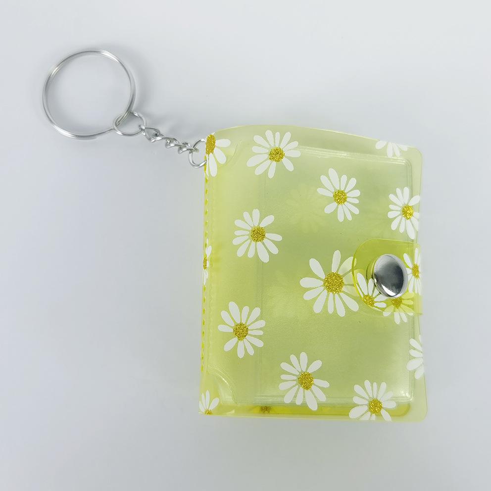 Mini 1-2 Inch Photo Album with Keychain and Stickers for Children's Memories