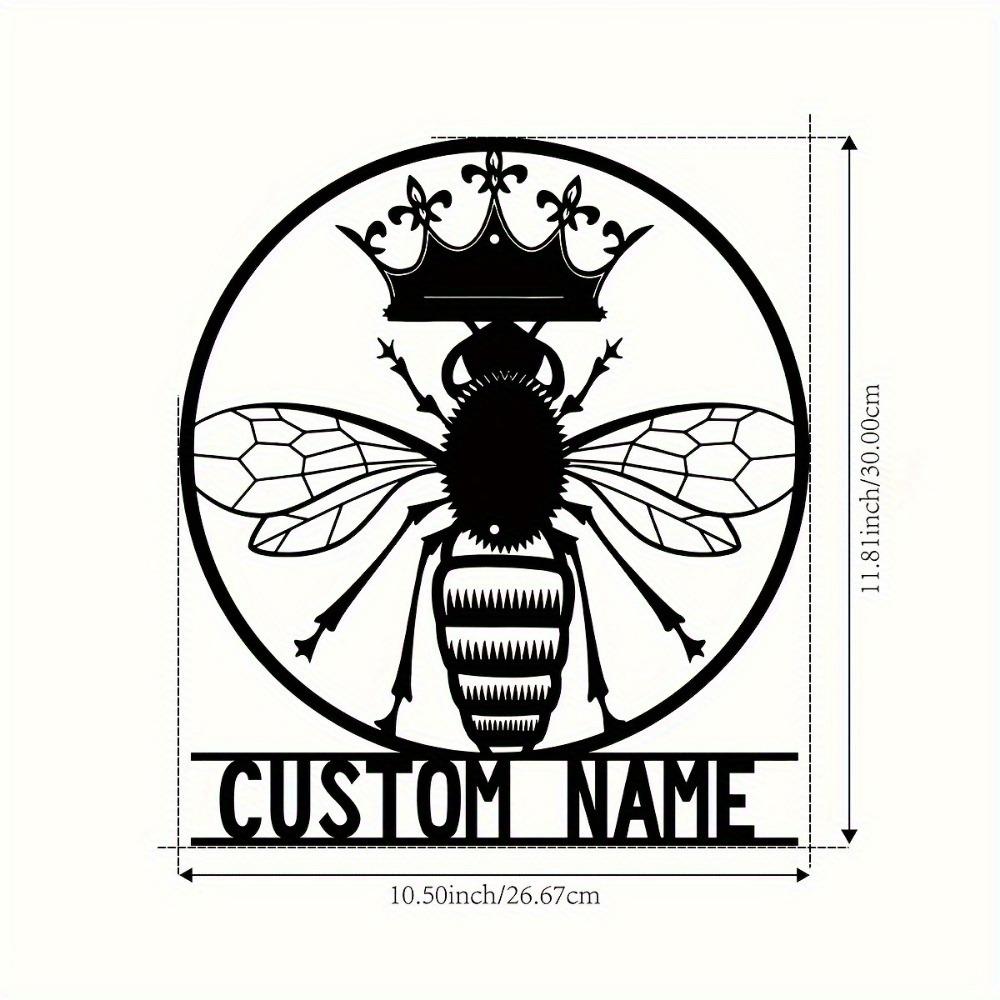 

Metal Wall Art Bee Family Name Sign Rustic Home Decor Indoor Outdoor Gift Sculpture TYDZ003932