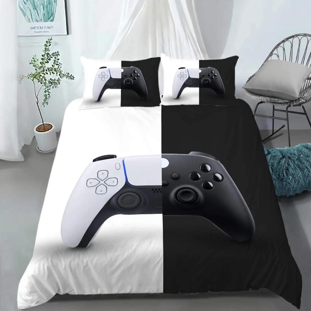 3D Printed Game Gamepad Bedding Set Boys Girls Twin Queen Size Duvet Cover Pillowcase Bed Kids Adult Fashion Home Textileextile