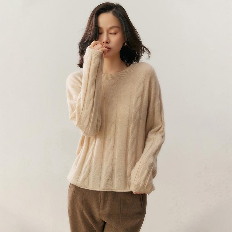 Qinghe 100% Pure Cashmere Women's Sweater - Ultra Soft Luxury Winter Pullover