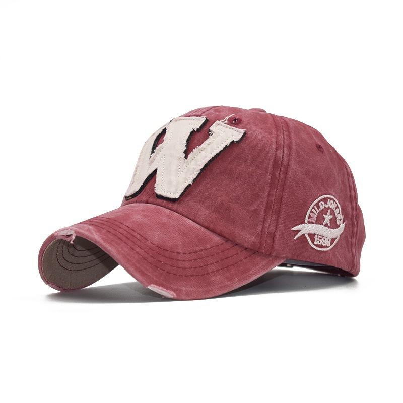 Fashion W letter cap retro old washed personalized baseball cap outdoor sunshade sun protection cap