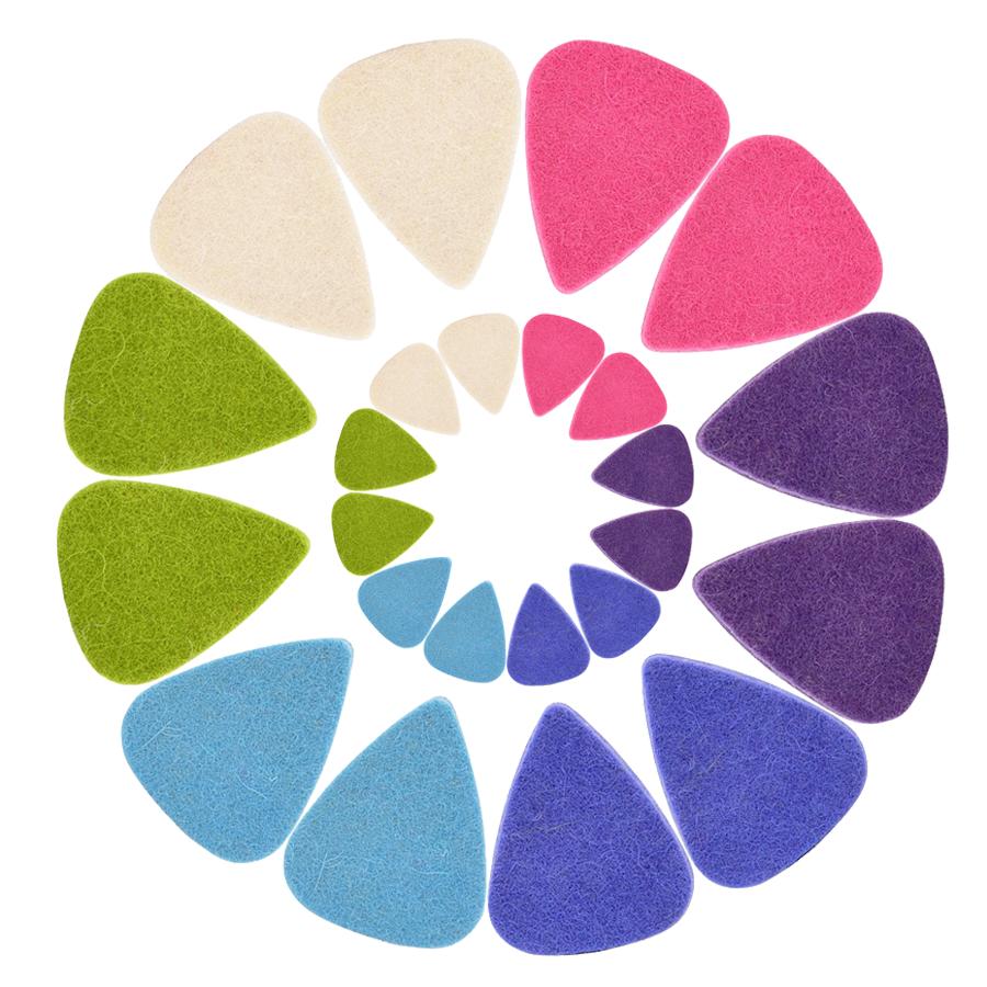 5/10/20pcs Wool Felt Guitar Picks Colorful String Instrument Playing Accessories Bass Guitar Ukulele General Tools XJM