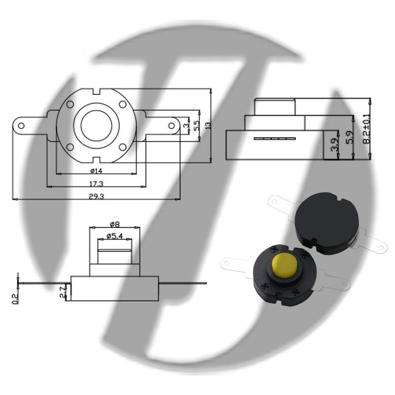 12x12 LED Flashlight Desk Lamp with Self-Locking Power Switch