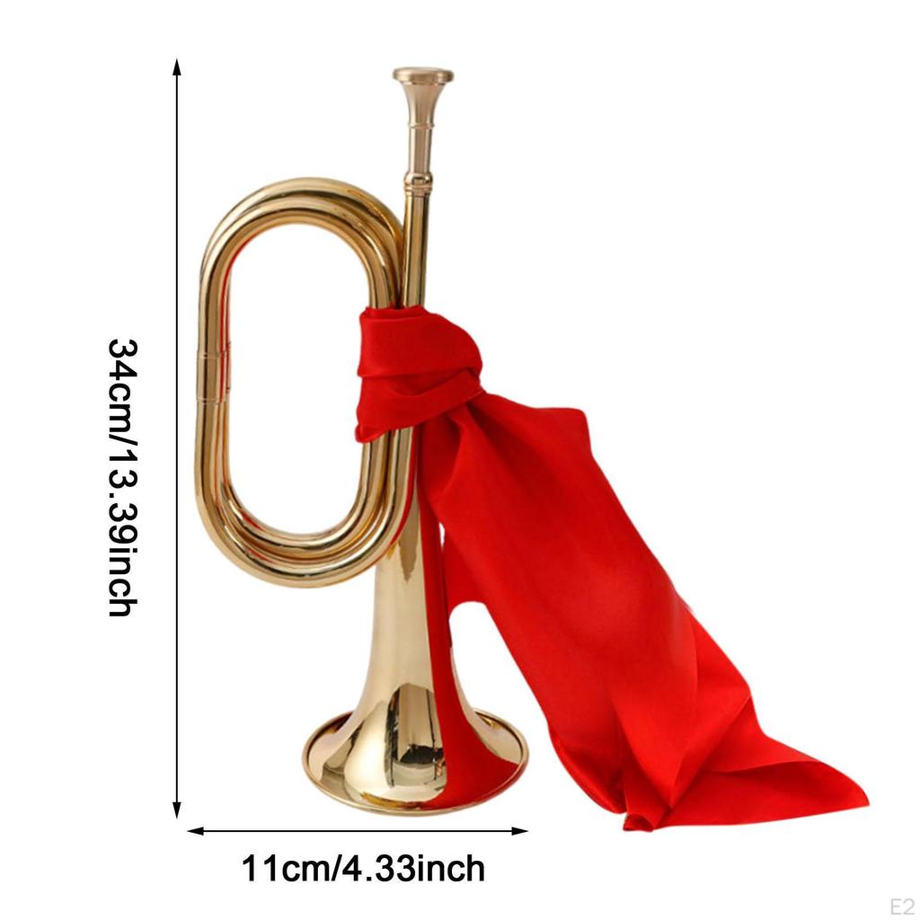 Blowing Bugle Cavalry Trumpet with Mouthpiece Classic Scouting for Stage